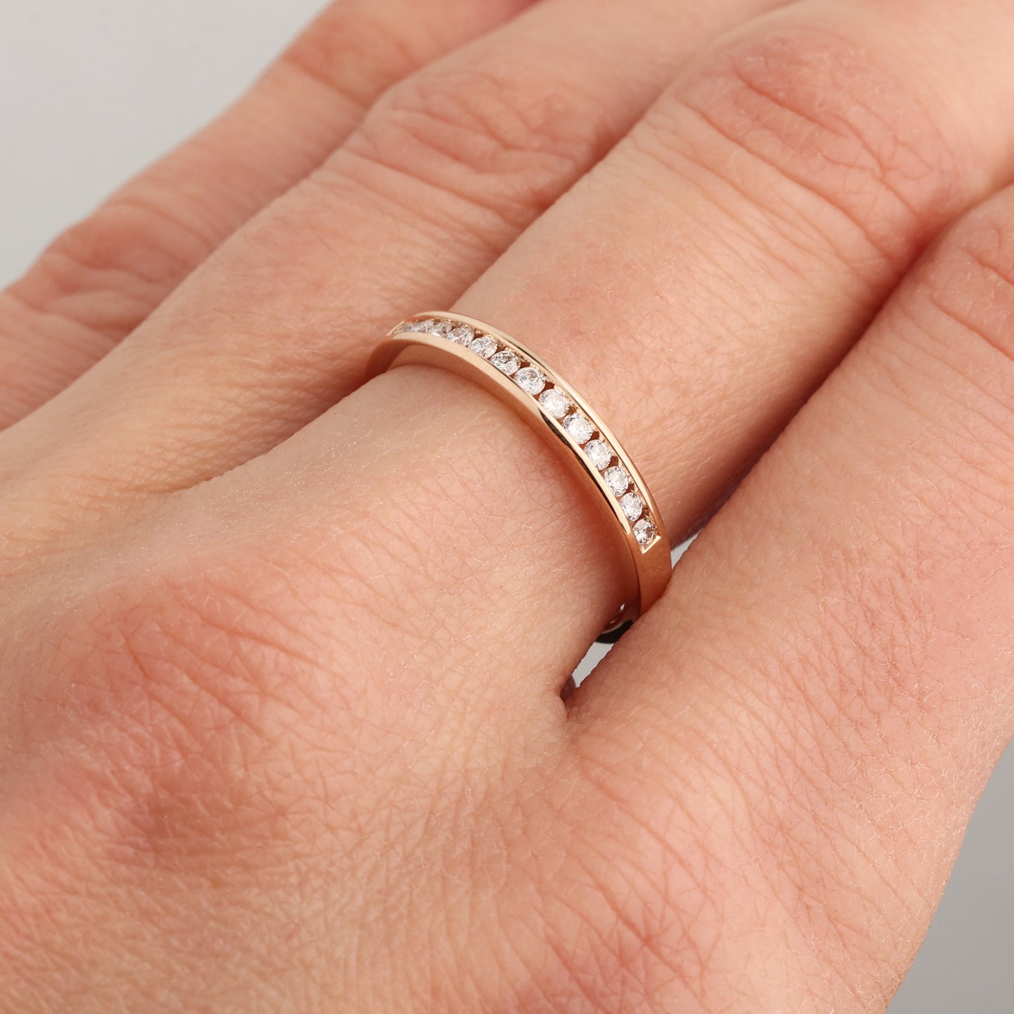 Ring with Diamonds 0.20 ct, Rose Gold 585° (14K)