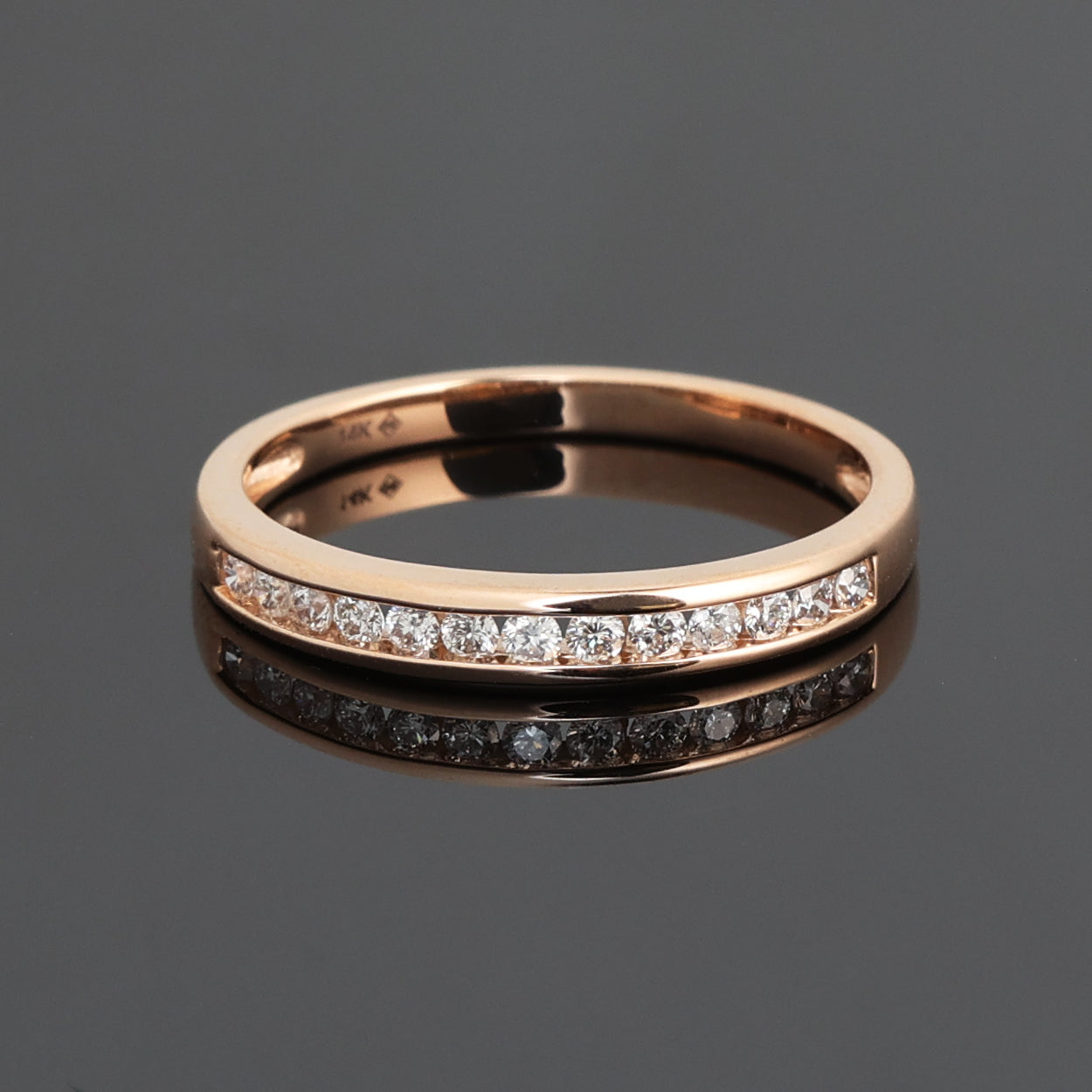 sarkanais zelts Gredzens ar Dimantiem 0.20 ct, Sarkanais zelts 585° (14K) – Fine Cast Gems