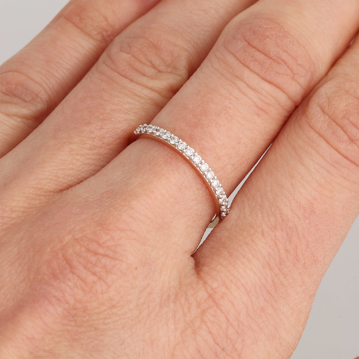 Gredzens ar Dimantiem 0.20 ct, Sarkanais zelts 585° (14K)