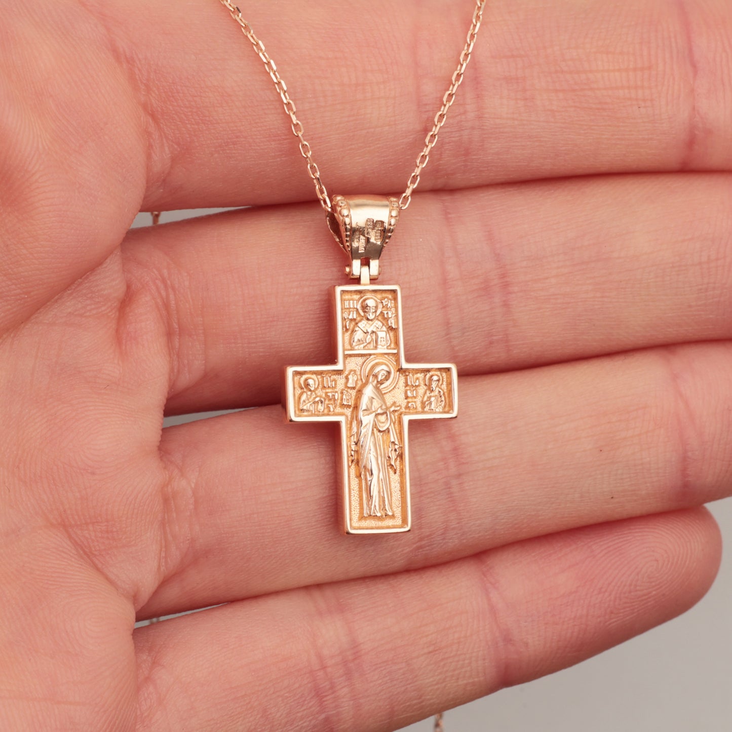 Pareizticīgais krusts, Sarkanais zelts 585° (14K)