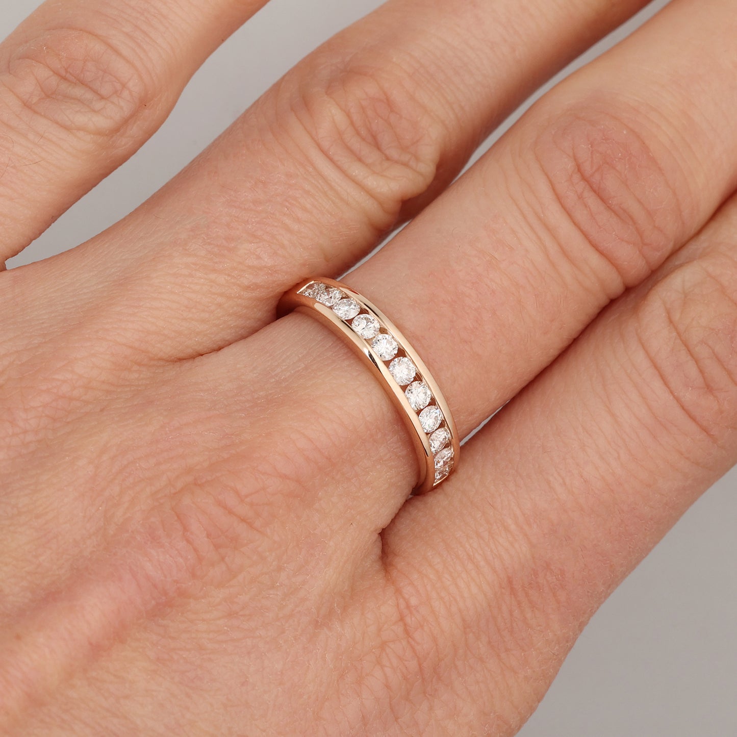 Gredzens ar Dimantiem 0.51 ct, Sarkanais zelts 585° (14K)