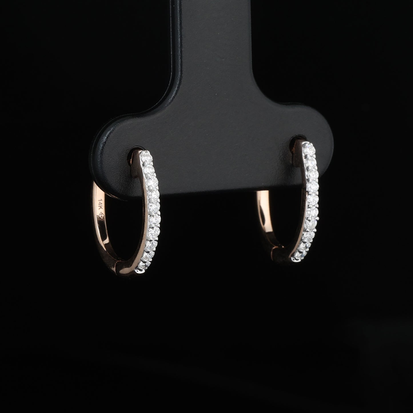 Серьги с Бриллиантами 0.12 карат, Красное золото 585° (14K)