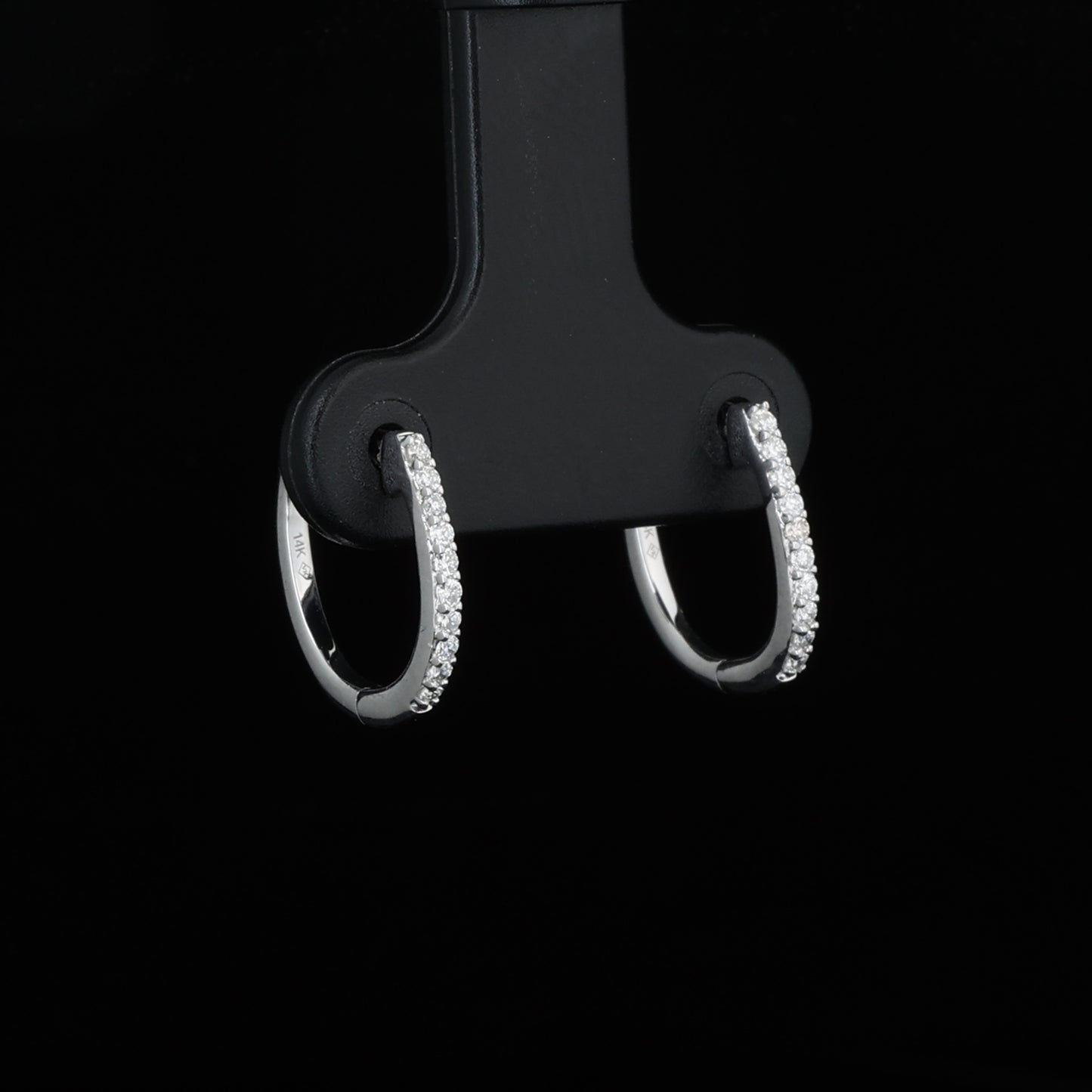 Серьги с Бриллиантами 0.12 карат, Белое золото 585° (14K)