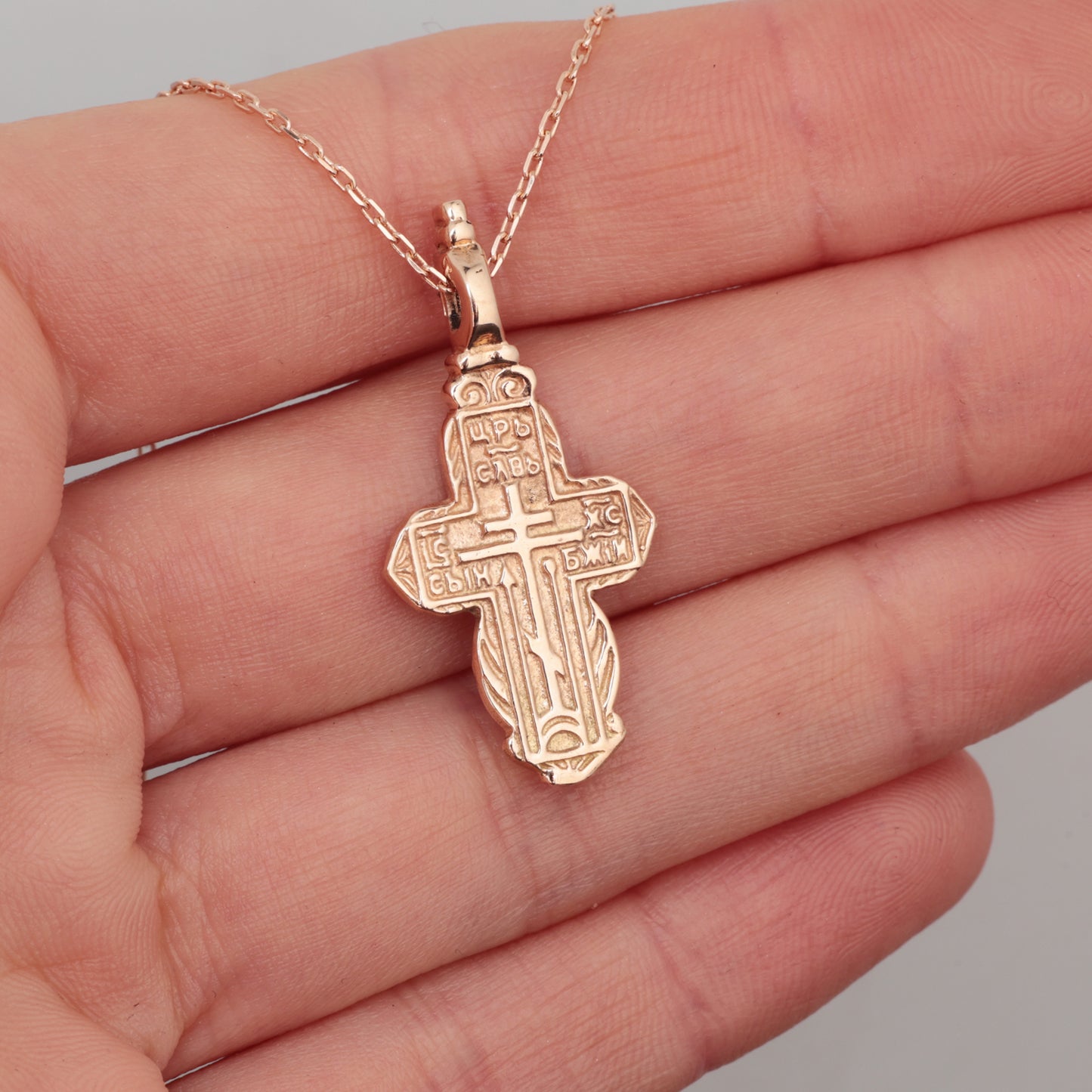 Канонический старообрядческий женский крест, Красное золото 585° (14K)