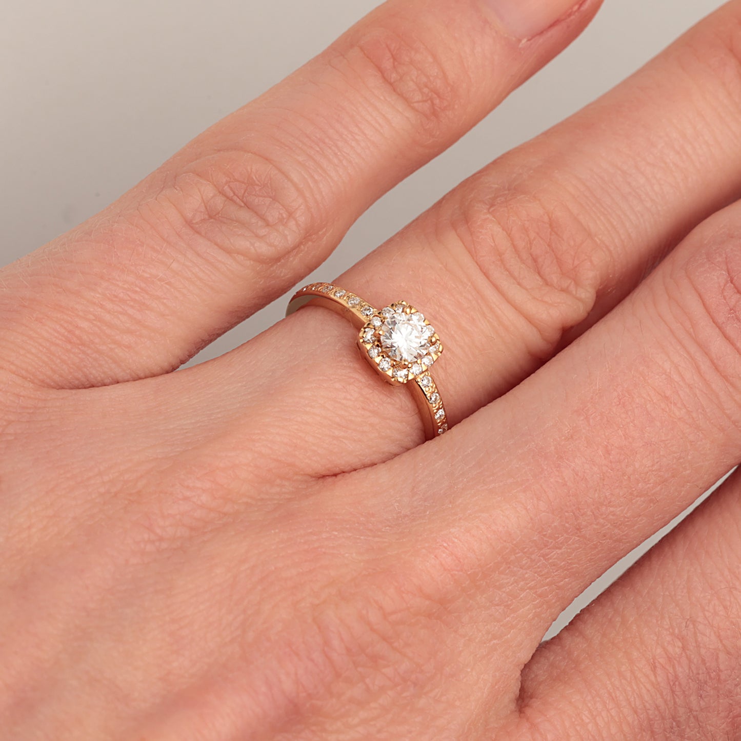 Кольцо с Бриллиантами 0.35 карат, Желтое золото 750° (18К)