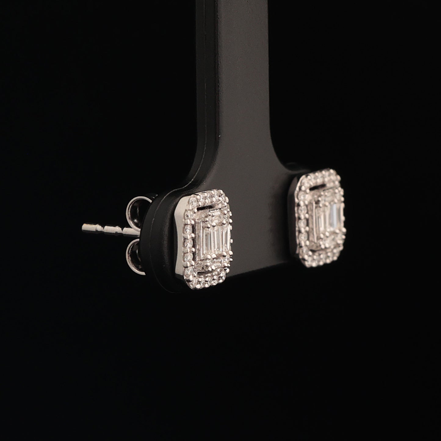 Earrings with Diamonds 0.35 ct, White Gold 585° (14K)