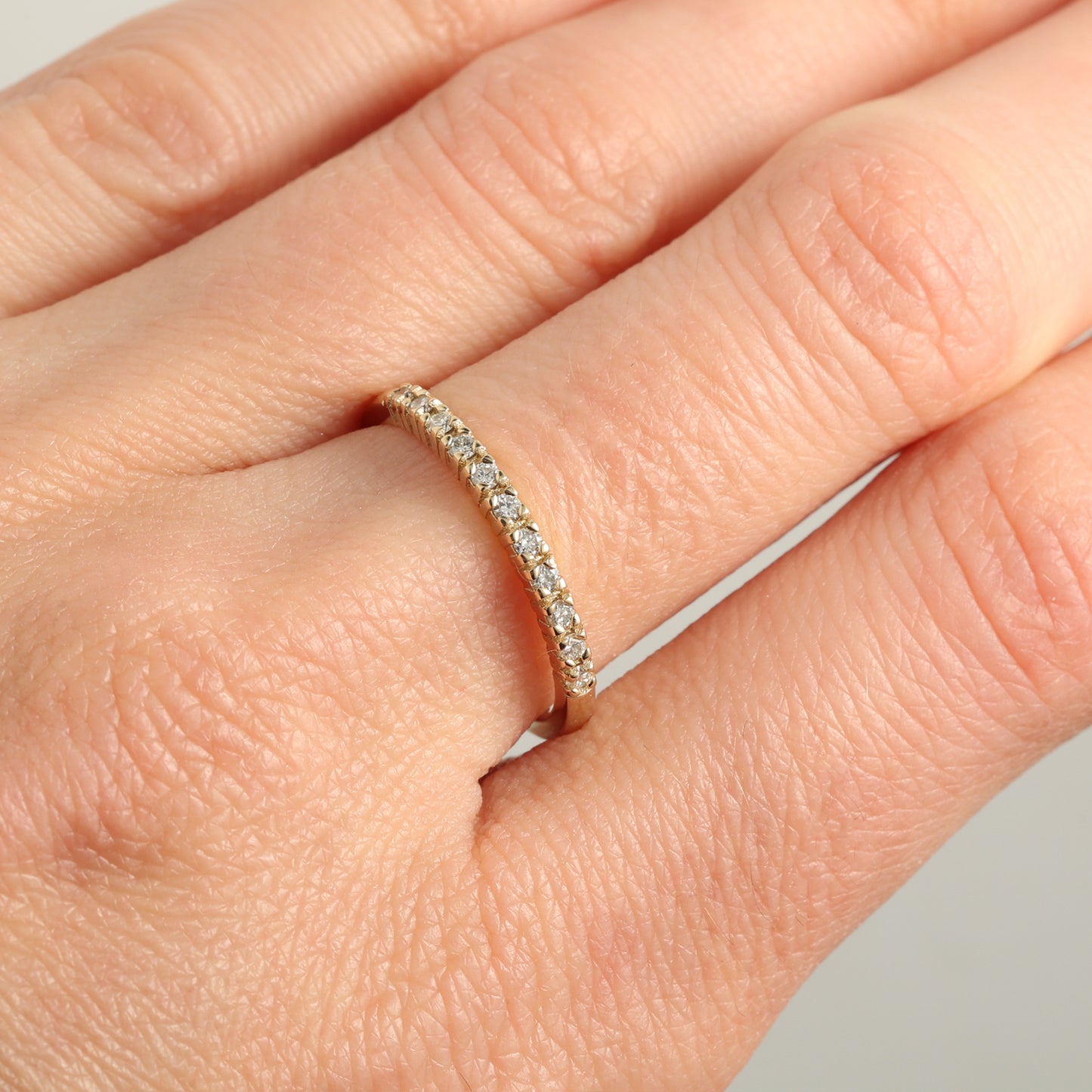 Gredzens ar Dimantiem 0.16 ct, Dzeltenais zelts 585° (14K)