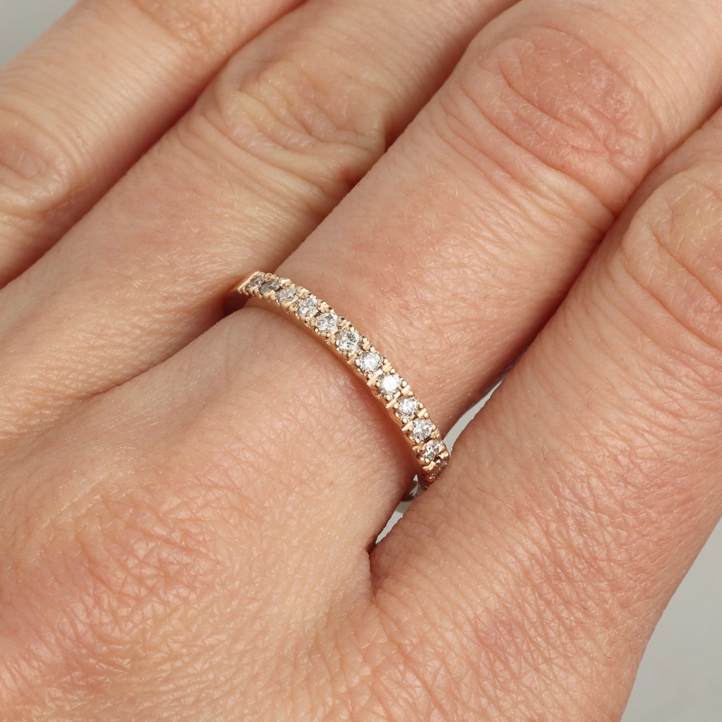 Gredzens ar Dimantiem 0.51 ct, Sarkanais zelts 585° (14K)