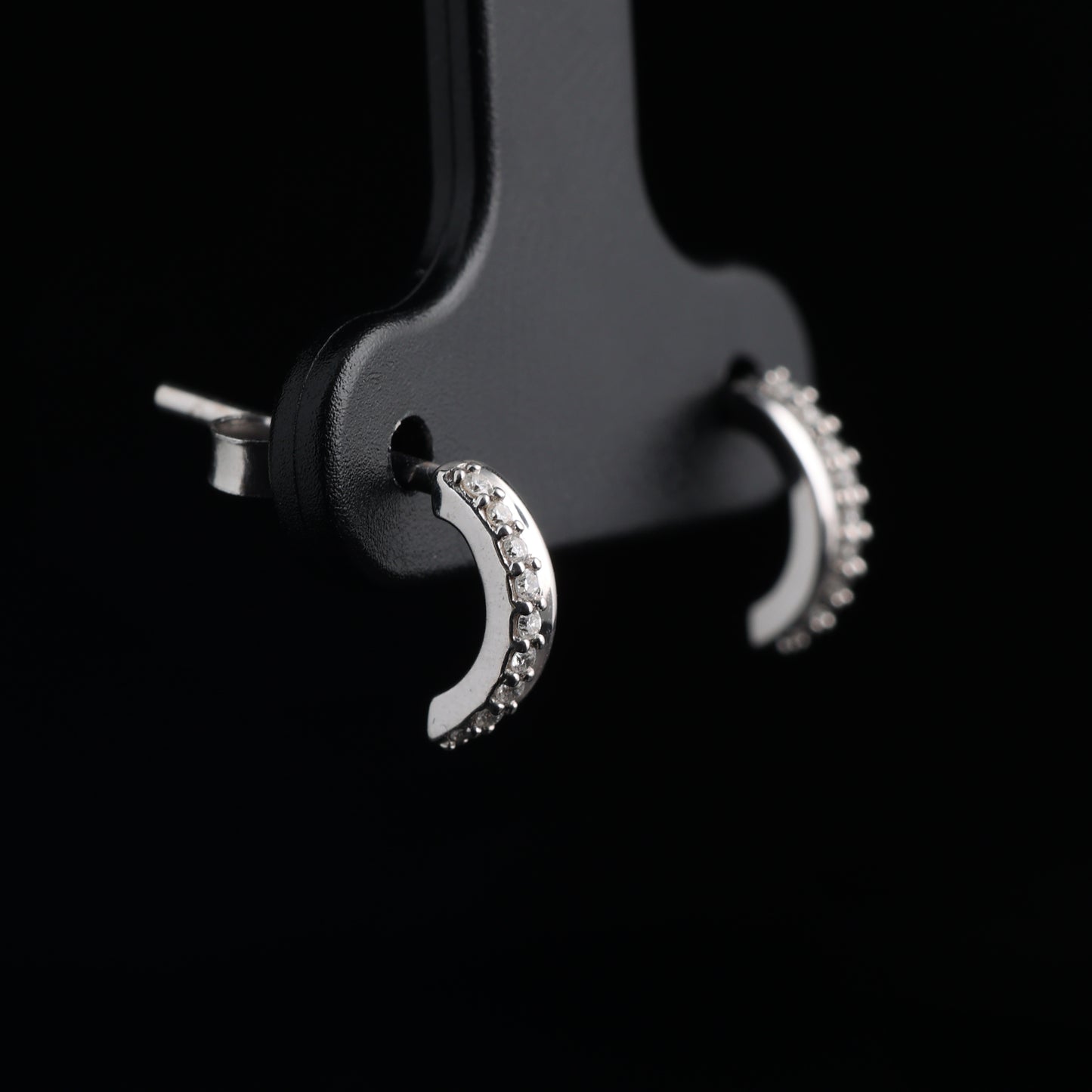 Серьги с Бриллиантами 0.06 карат, Белое золото 585° (14K)