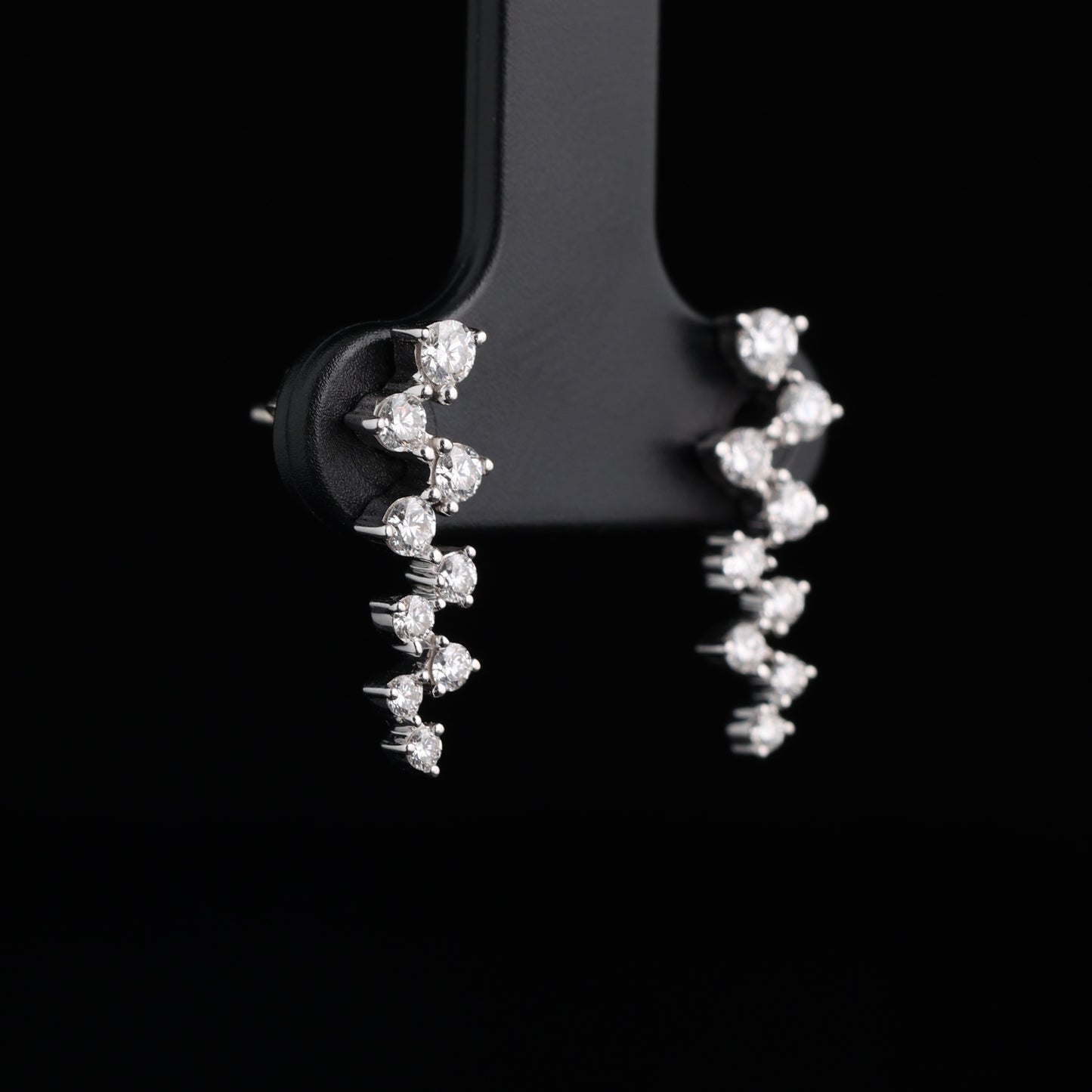 Earrings with Diamonds 0.50 ct, White Gold 750° (18K)