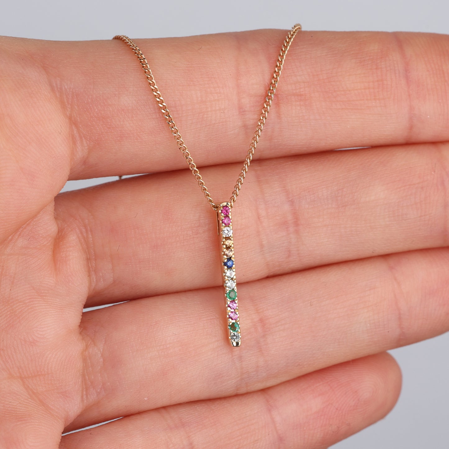 Daudzkrāsains Kulons ar Dimantiem 0.01 ct, Sarkanais zelts 585° (14K)