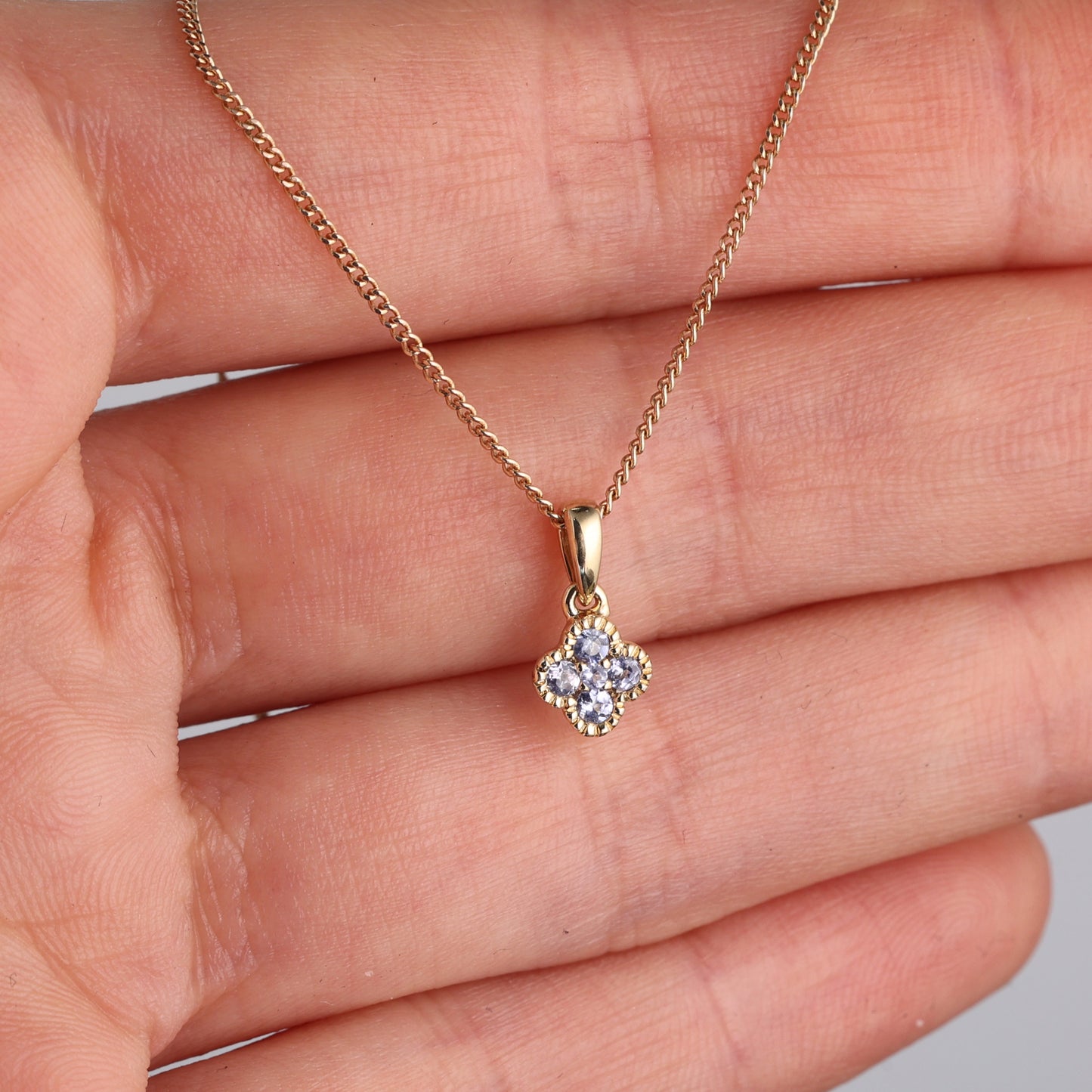 Kulons ar Tanzanītu 0.11 ct, Sarkanais zelts 585° (14K)