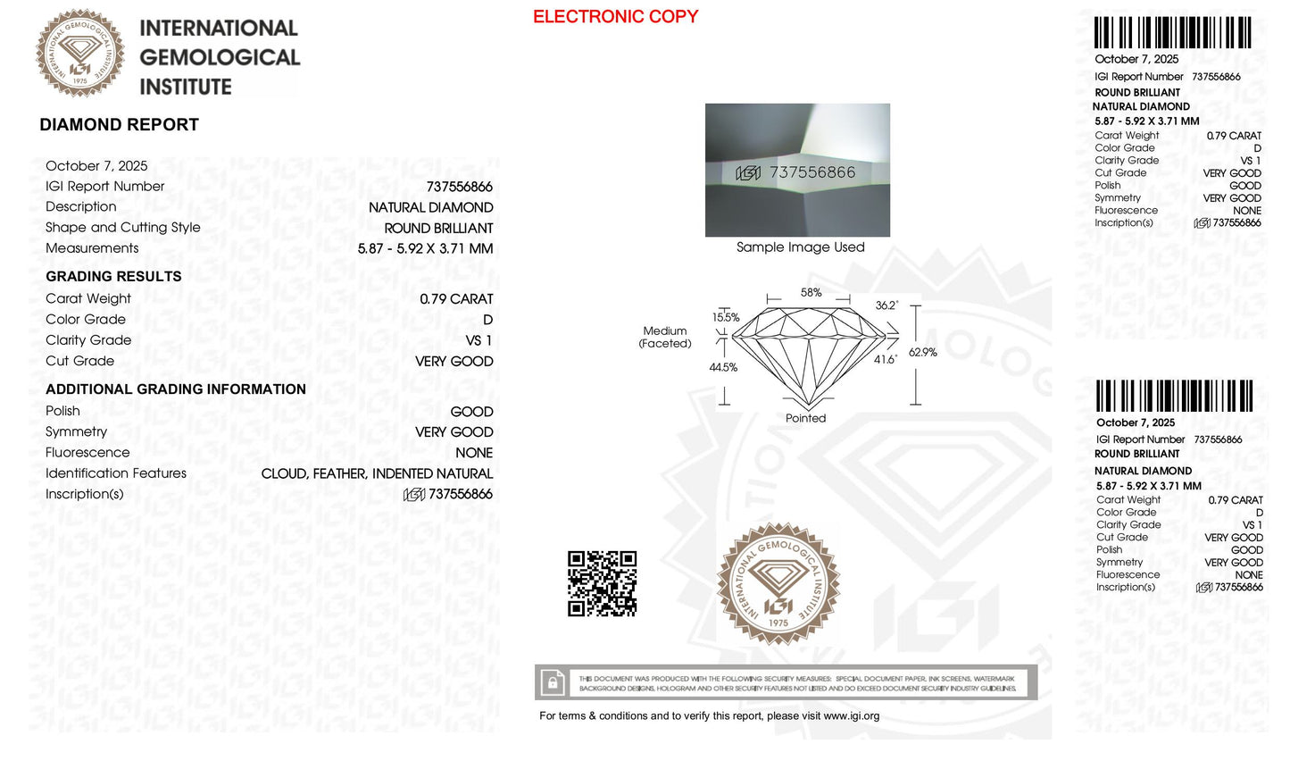Gredzens ar Dimantiem 1.19 ct, Sarkanais zelts 585° (14K)
