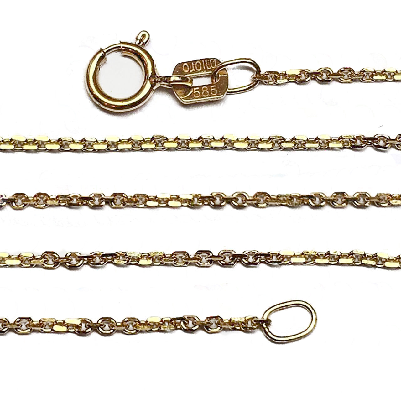 Zelta ķēdīte Enkurs 40 / 50 cm, dzeltenais zelts 585° (14K)