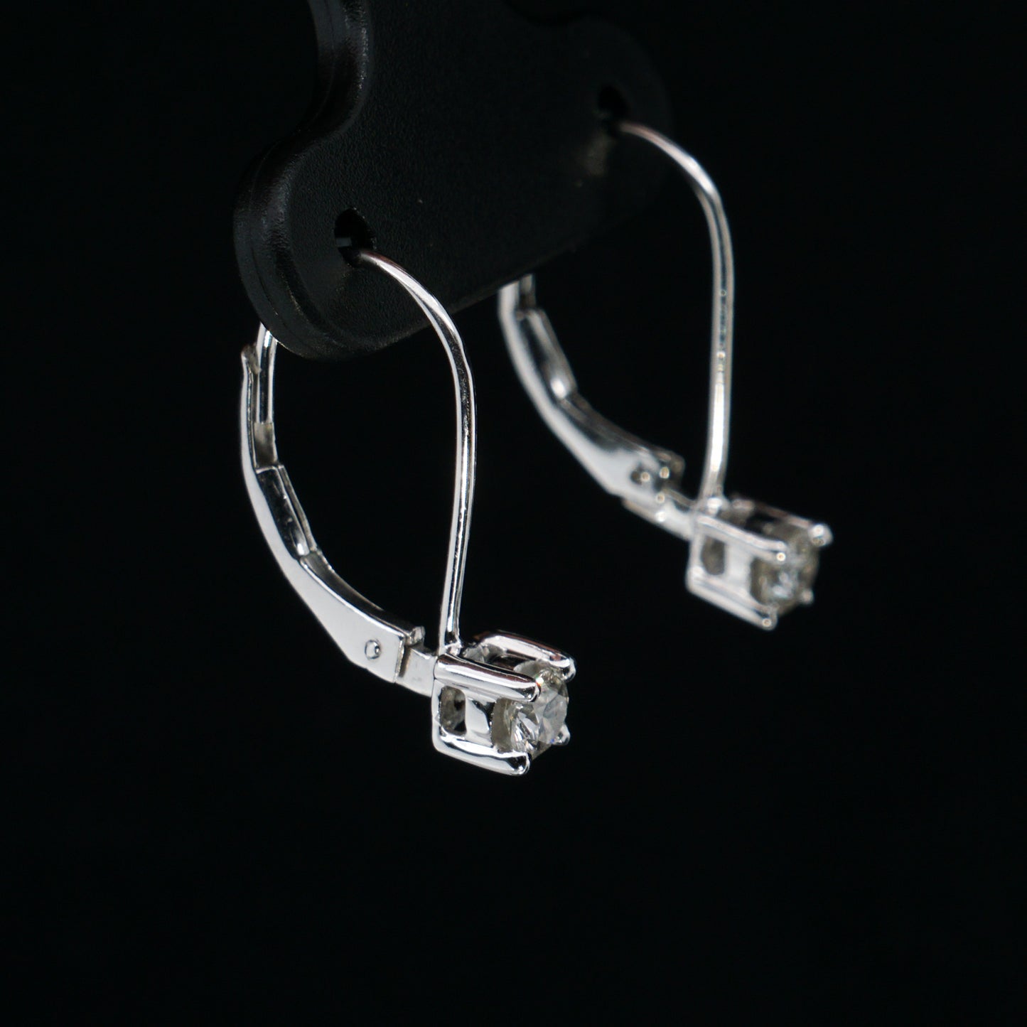 Серьги с Бриллиантами 0.32 карат, Белое золото 585° (14K)