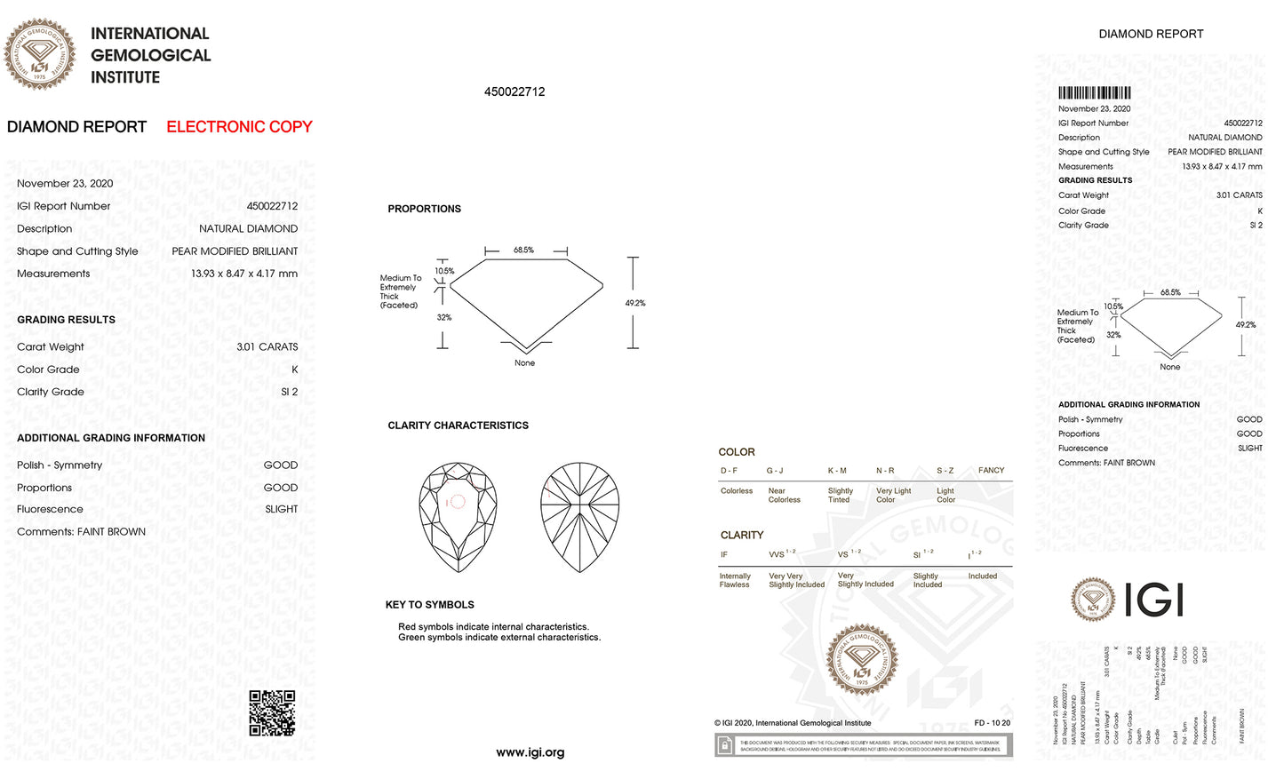 Кольцо с Бриллиантом 4.01 карат, Белое золото 750° (18К)