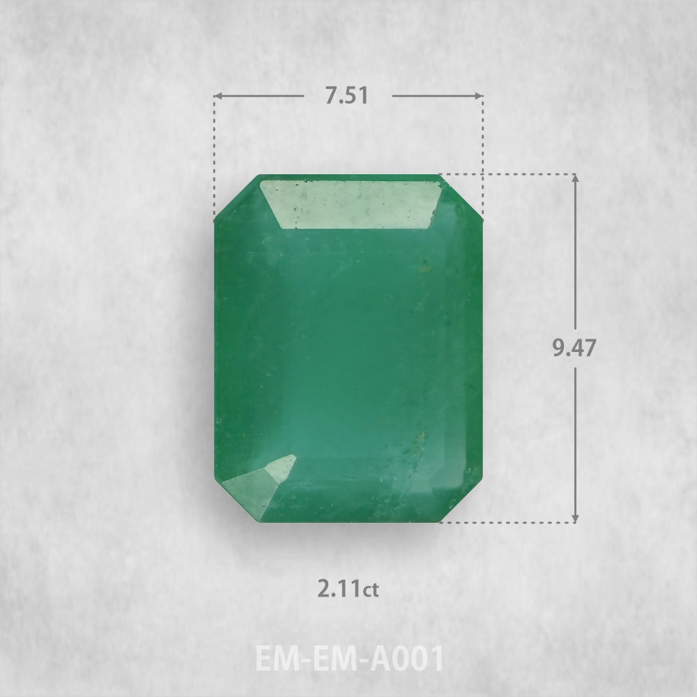 Smaragds 2.11ct Dabīgs, Smaragda piegriezums