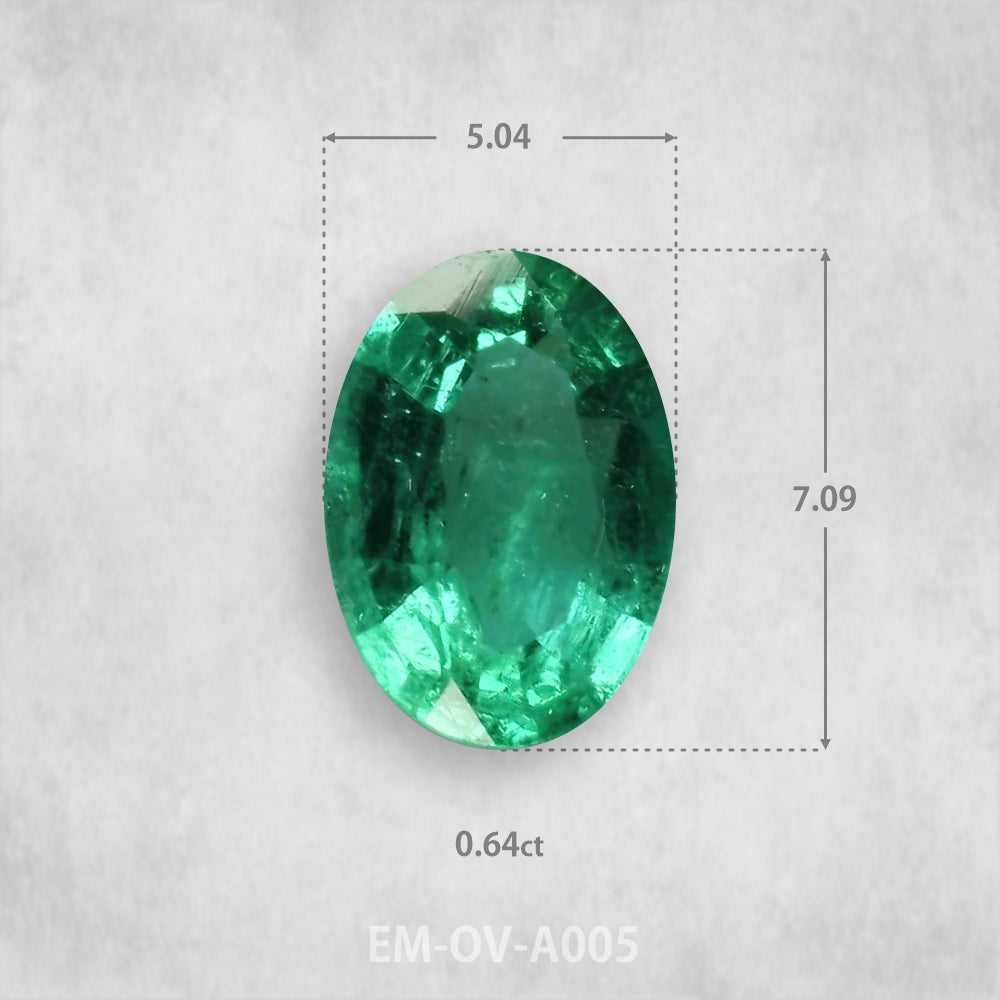 Изумруд 0,64 карата натуральный, овальной огранки