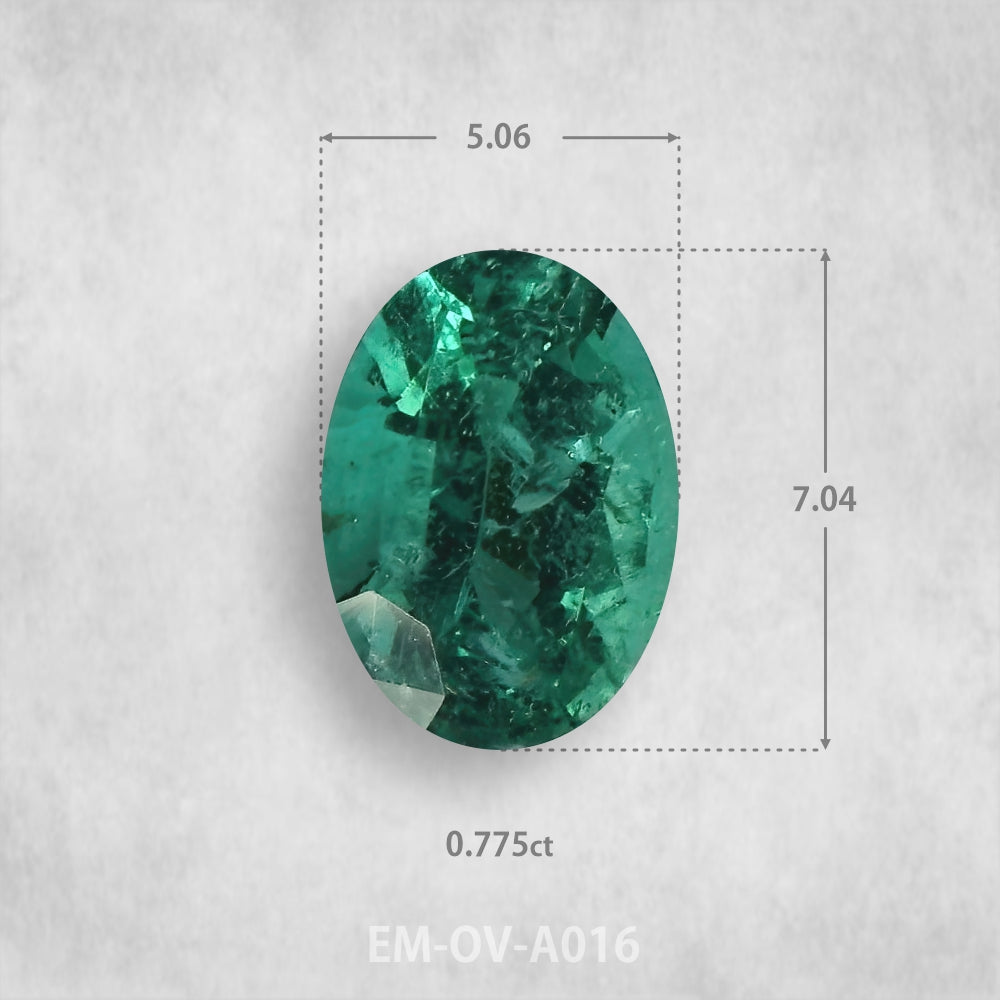 Изумруд 0,775 карата натуральный, овальной огранки