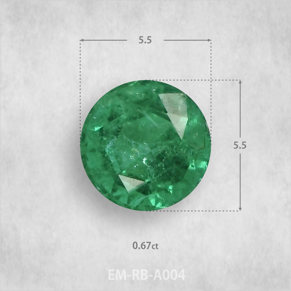 Изумруд 0,67 карата натуральный, круглой огранки