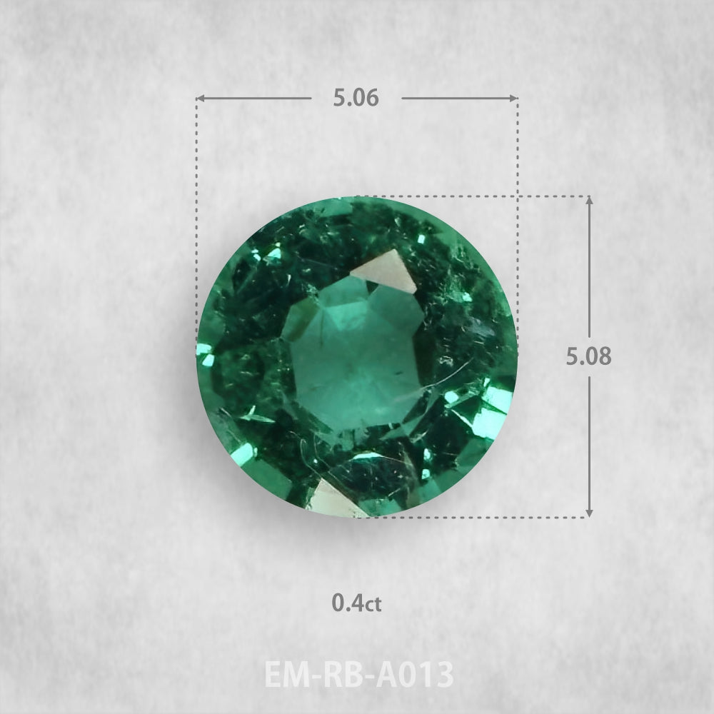 Emerald 0.4ct Natural, Round cut