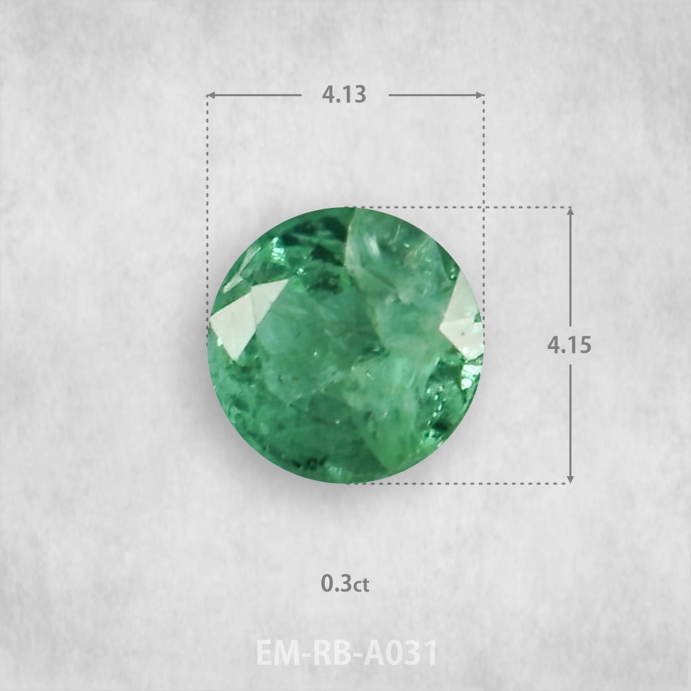 Изумруд 0,3 карата натуральный, круглой огранки