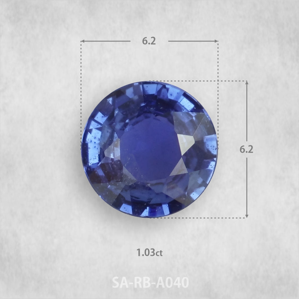 Sapphire 1.03 ct Natural, Round cut