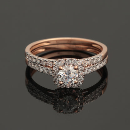 Кольцо с бриллиантами 0,54 ct, красное золото 585 пробы (14K)