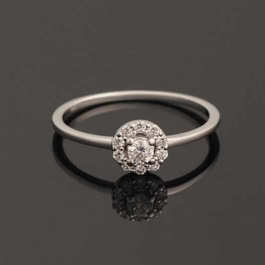 Gredzens ar dimantiem 0.20 ct, baltais zelts 585° (14K)