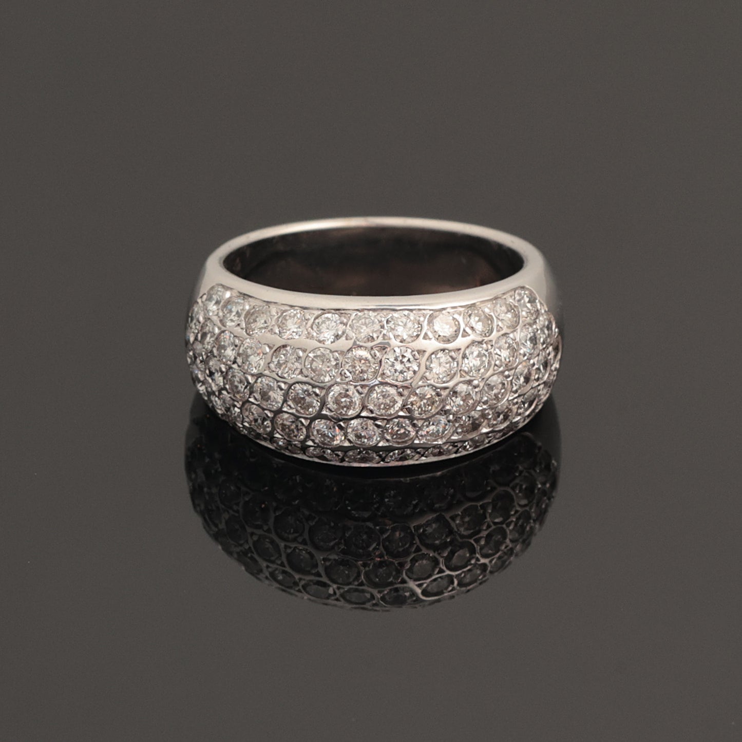Кольцо с бриллиантами 1.40 ct, белое золото 585° (14K)