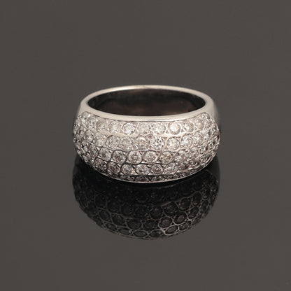 Кольцо с бриллиантами 1.40 ct, белое золото 585° (14K)