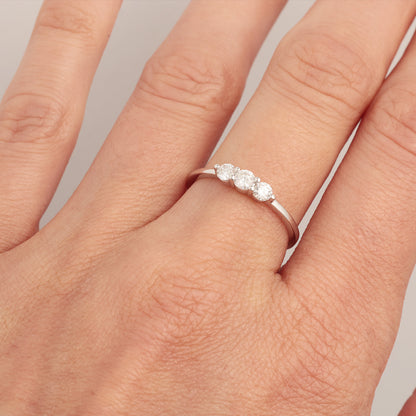Кольцо с бриллиантами 0.35 ct, белое золото 585° (14K)