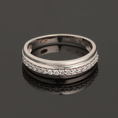 Ring with Diamonds 0.19 ct, White Gold 750° (18K)