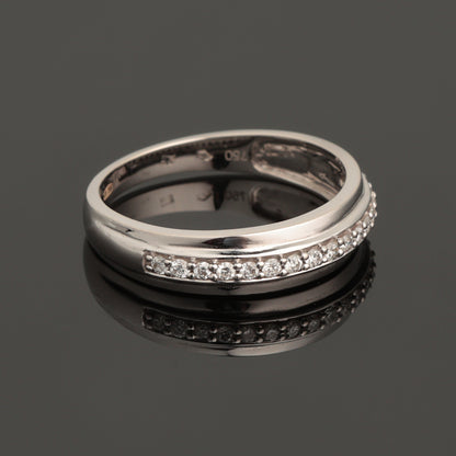 Ring with Diamonds 0.19 ct, White Gold 750° (18K)