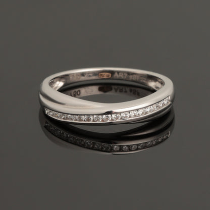 Ring with Diamonds 0.16 ct, White Gold 750° (18K)