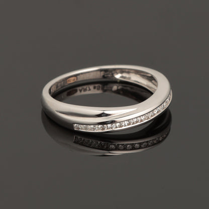 Ring with Diamonds 0.16 ct, White Gold 750° (18K)