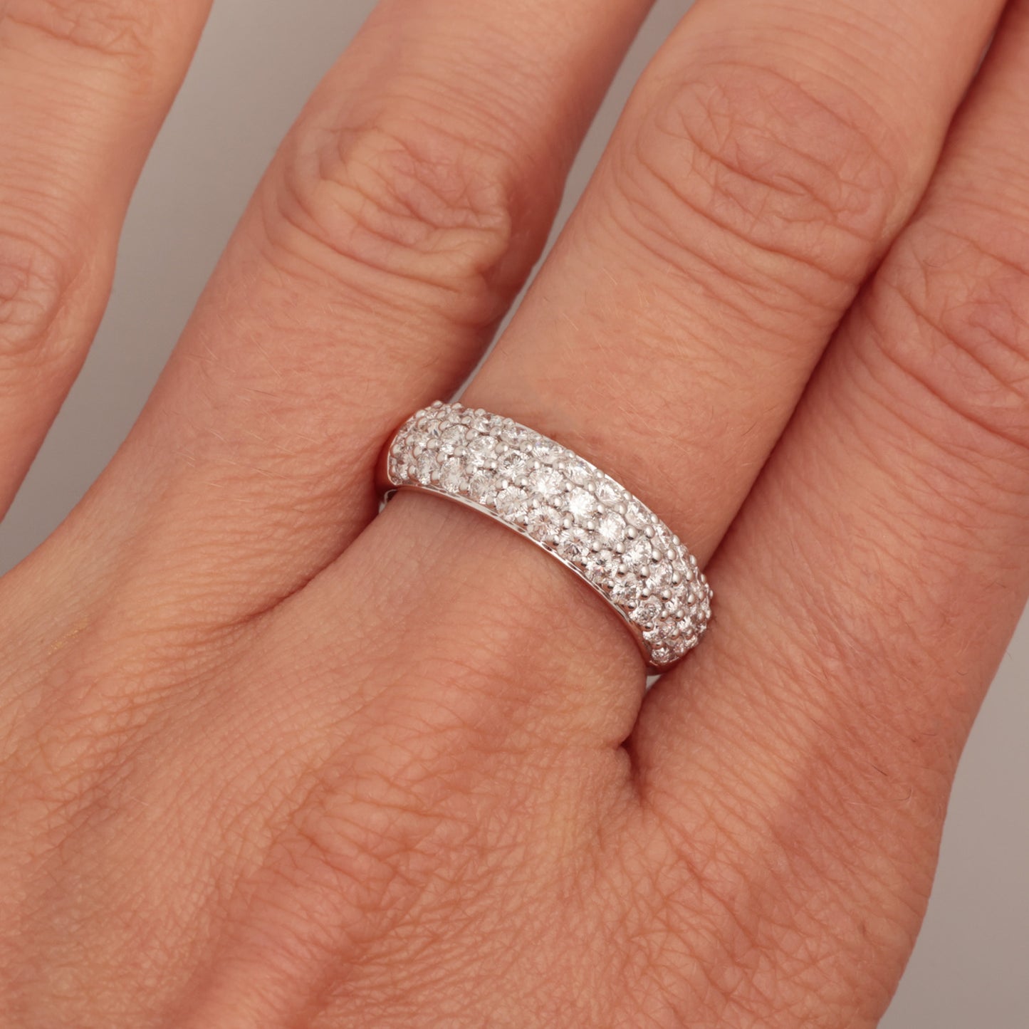 Ring with Diamonds 1.15 ct, Rose Gold 585° (14K)