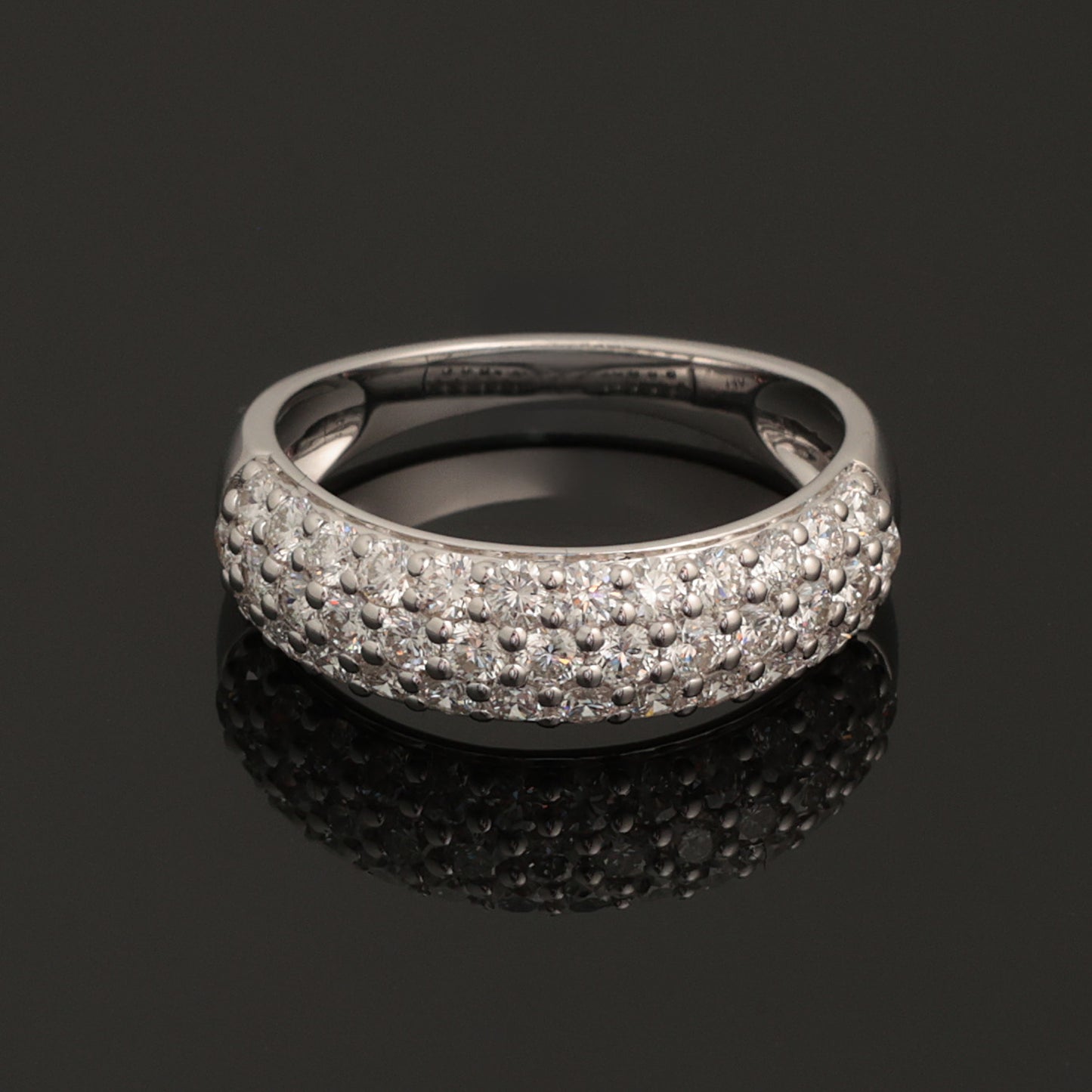 Ring with Diamonds 1.15 ct, White Gold 585° (14K)