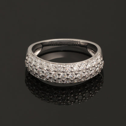 Ring with Diamonds 1.15 ct, White Gold 585° (14K)