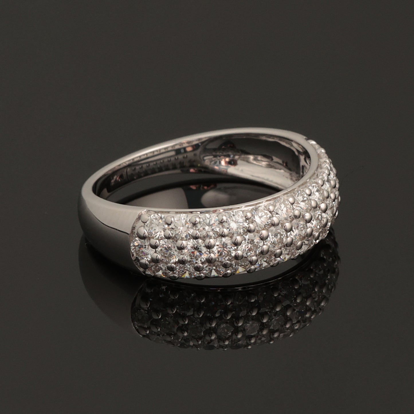 Ring with Diamonds 1.15 ct, White Gold 585° (14K)
