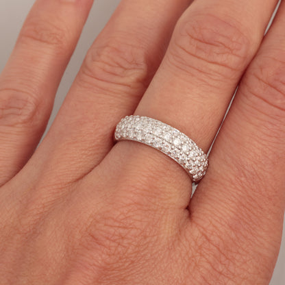 Ring with Diamonds 1.15 ct, White Gold 585° (14K)