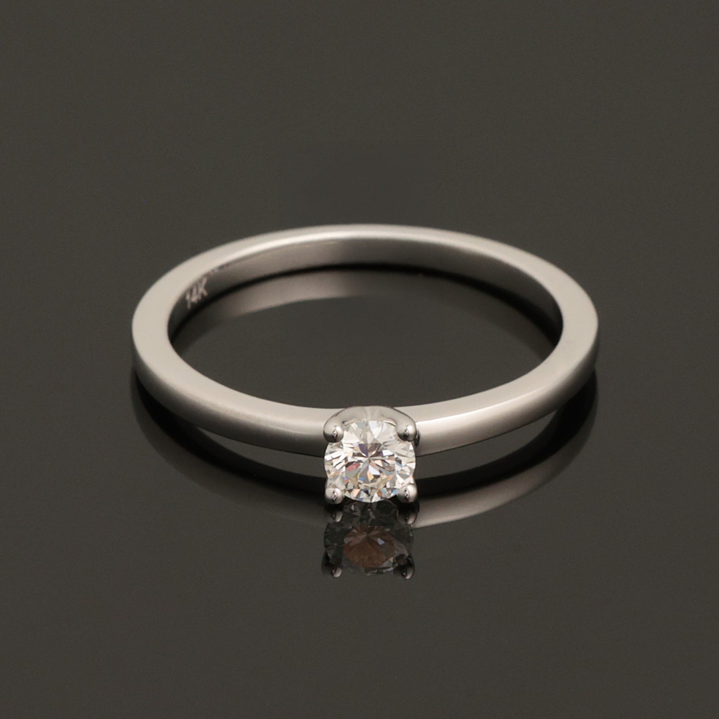 Ring with Diamonds 0.20 ct, White Gold 585° (14K)