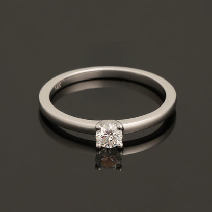 Ring with Diamonds 0.20 ct, White Gold 585° (14K)