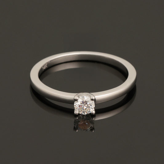 Gredzens ar dimantiem 0.20 ct, baltais zelts 585° (14K)