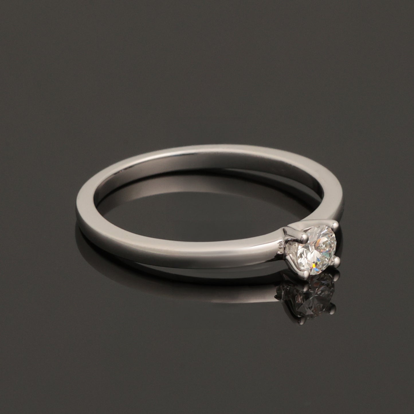 Ring with Diamonds 0.20 ct, White Gold 585° (14K)