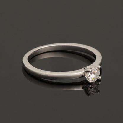 Ring with Diamonds 0.20 ct, White Gold 585° (14K)