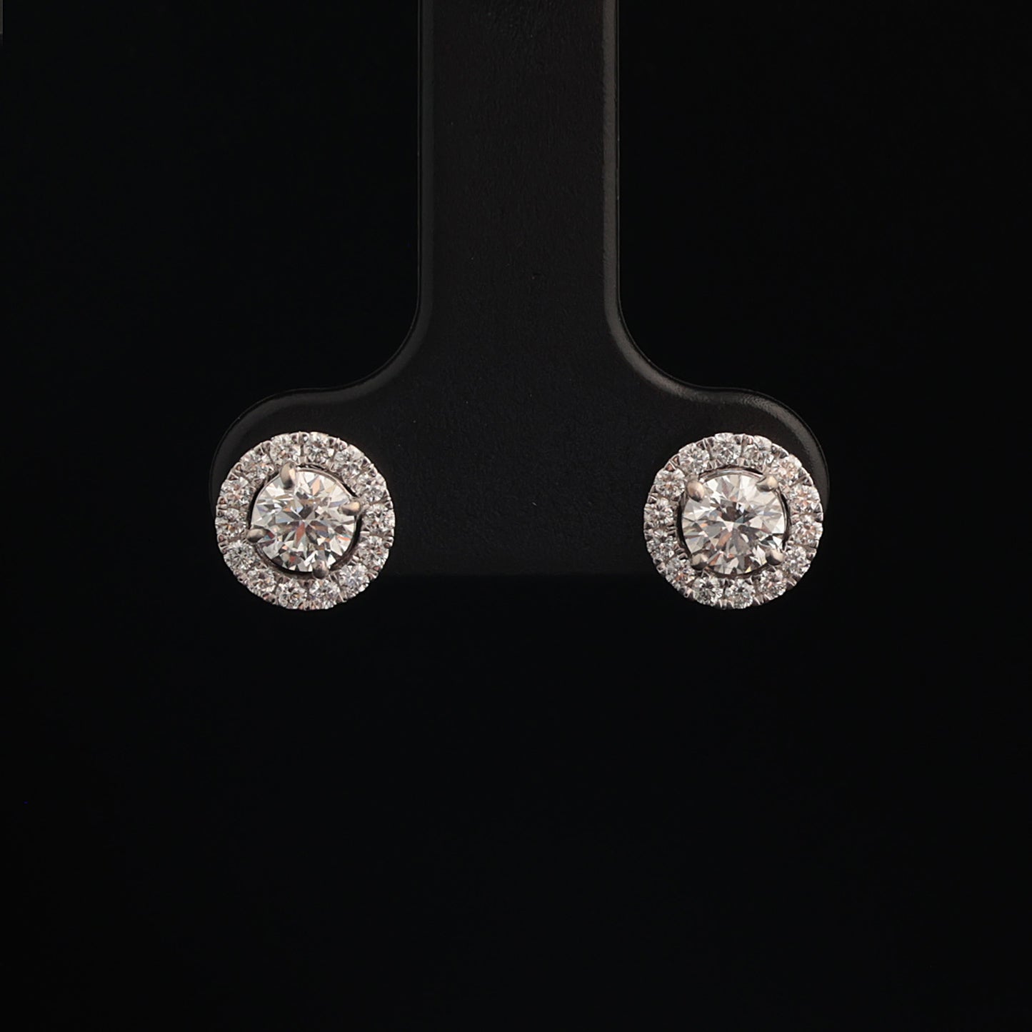 Earrings with Diamonds 0.21 ct, White Gold 585° (14K)