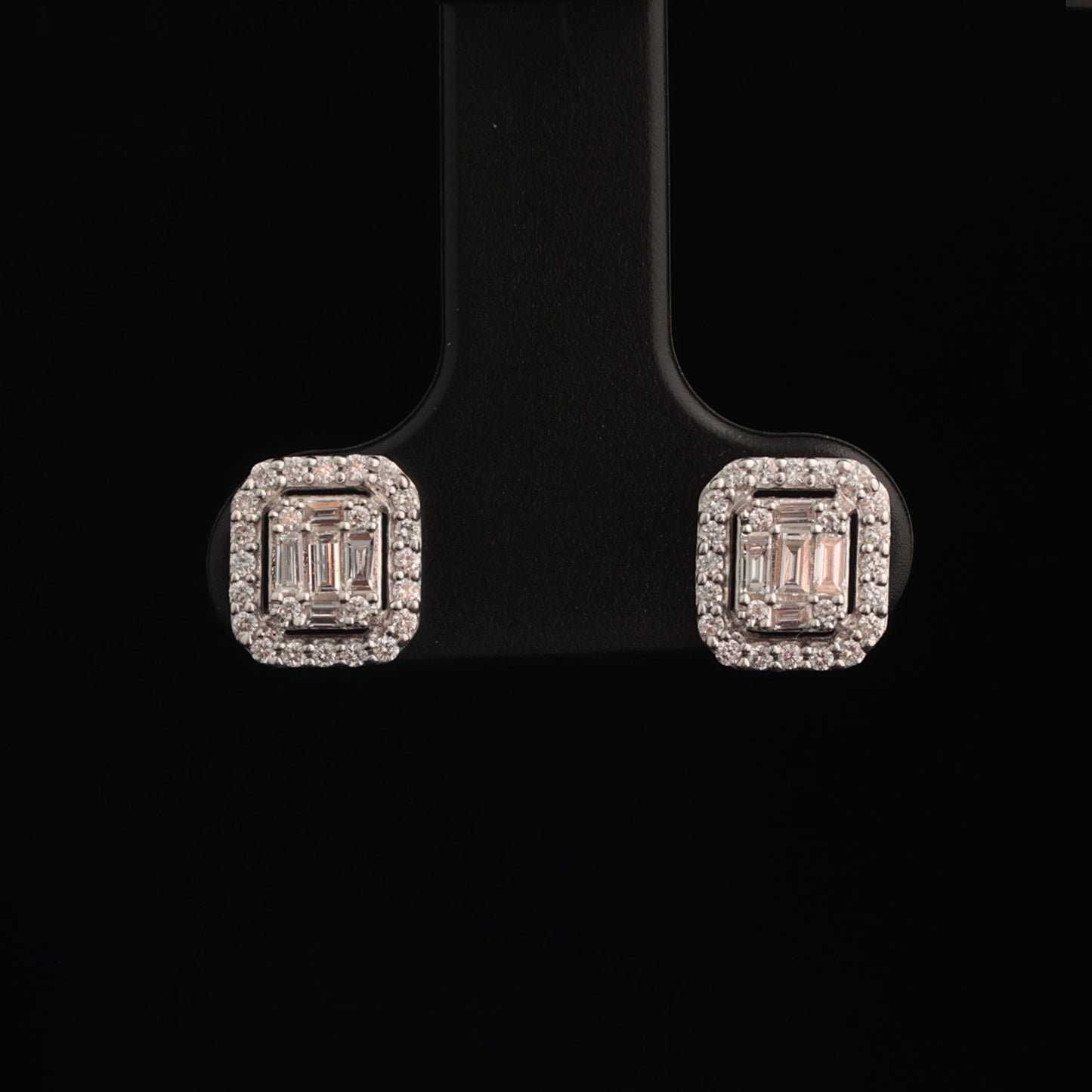 Earrings with Diamonds 0.35 ct, White Gold 585° (14K)