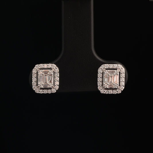 Серьги с бриллиантами 0.35 ct, белое золото 585° (14K)