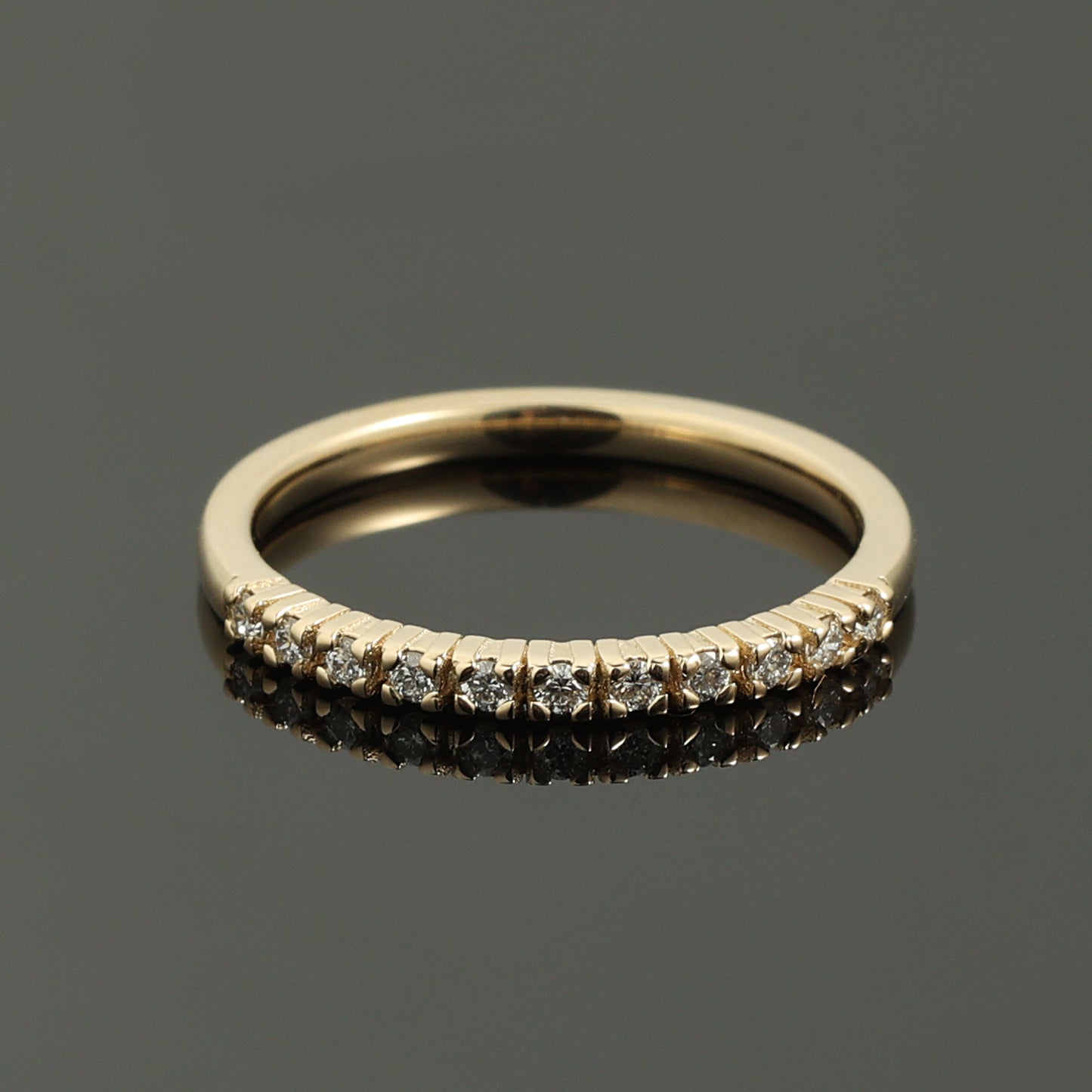 Gredzens ar Dimantiem 0.16 ct, Dzeltenais zelts 585° (14K) 